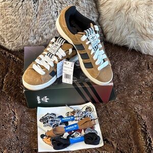 Adidas Campus 00s YnuK Men's Suede Tan and Black Sneakers